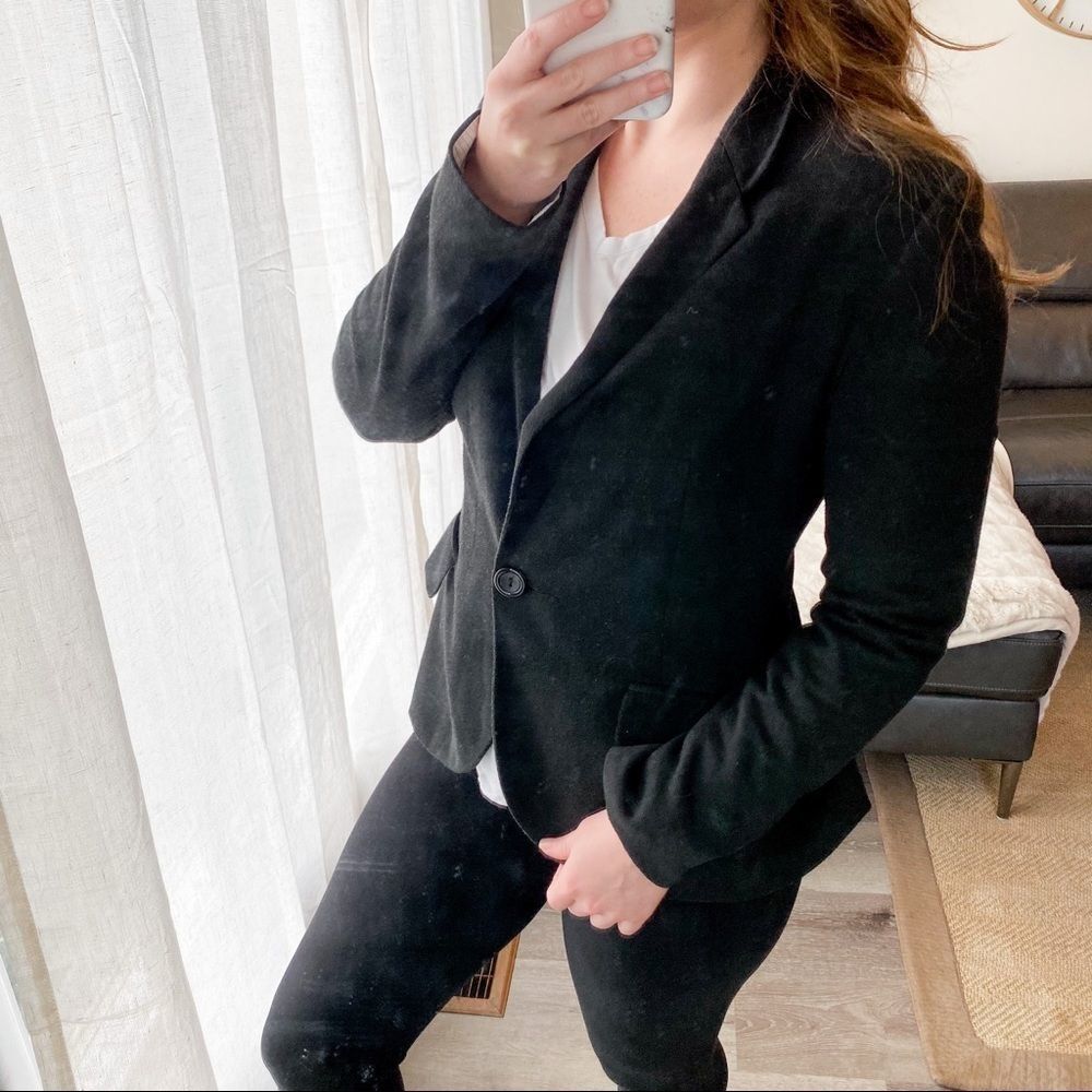 ANTHRO Cartonnier Black Single Button Blazer